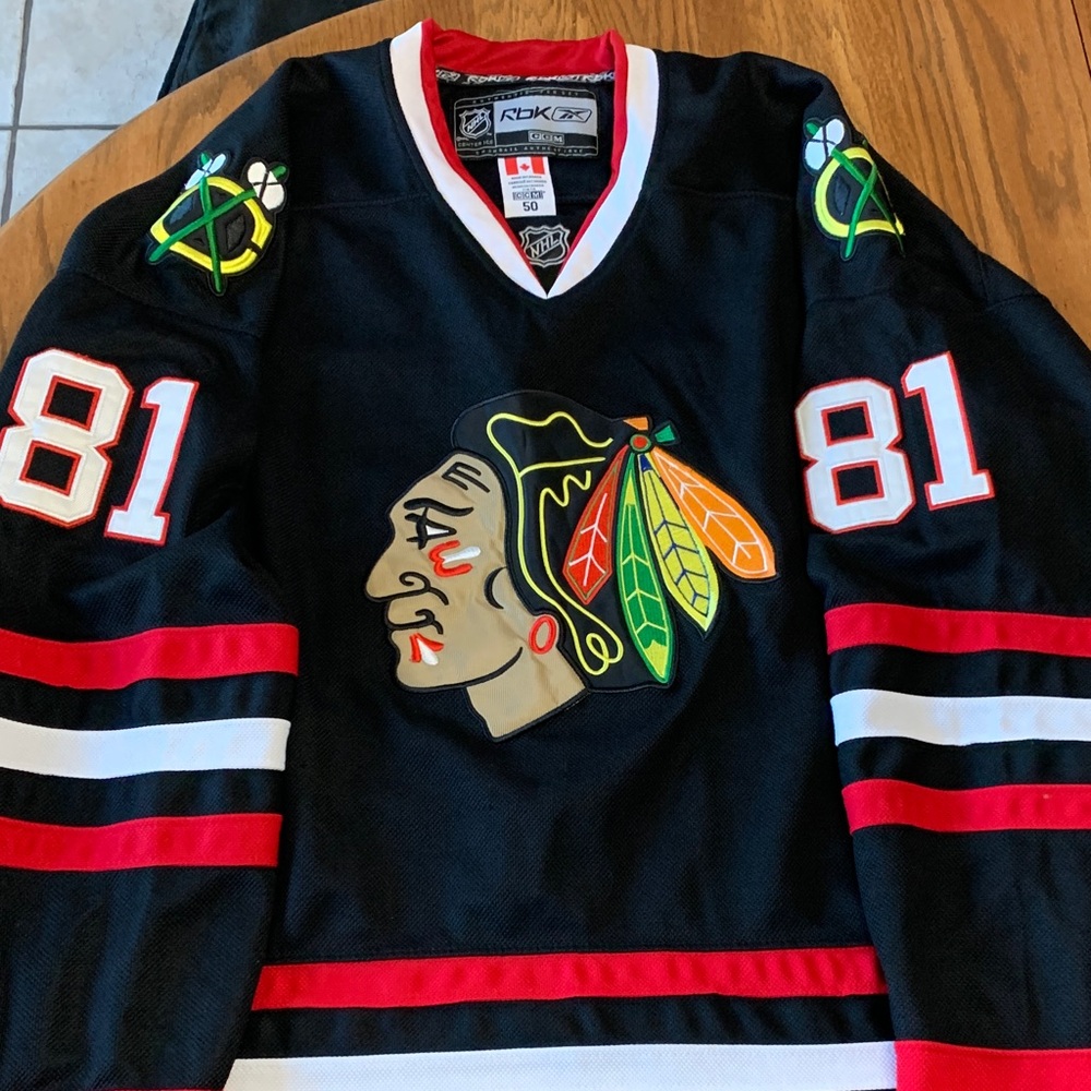 Reebok Blackhawks Hossa #81 Hockey Jersey